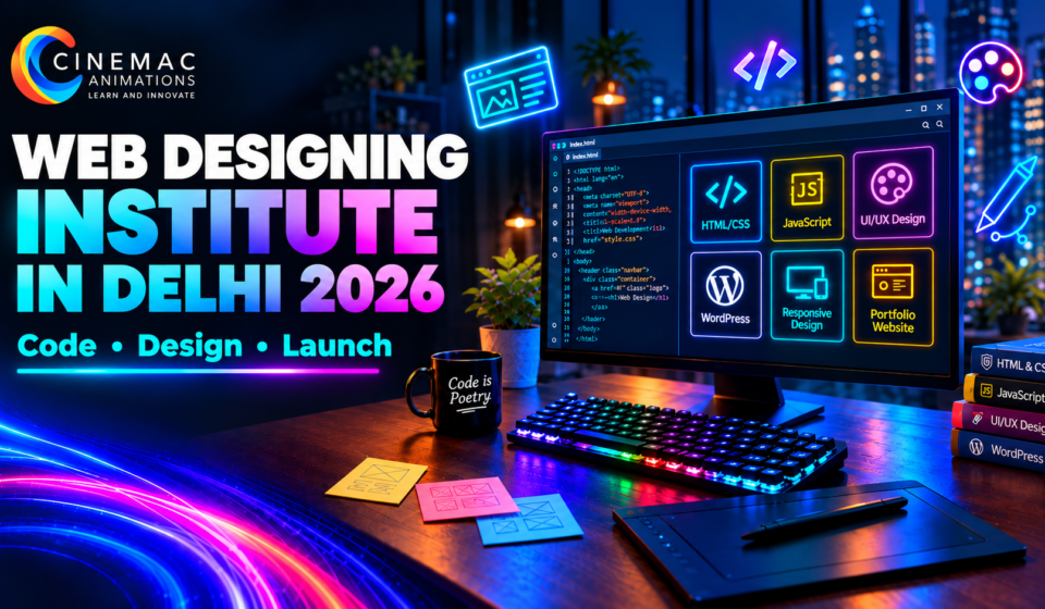 Web Designing Institute in Delhi 2026 at Cinemac Animations