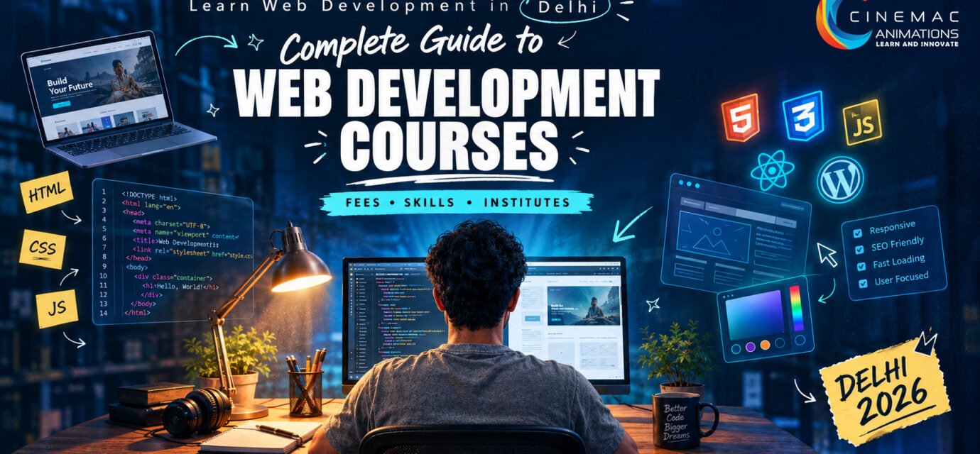Web development course in Delhi guide covering fees, skills and institutes in 2026